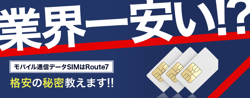 Route7はIoT/M2M専用のMVNO事業者です！！～最高のコストパフォーマンスをお届けします～